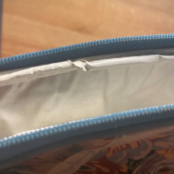 Diane Von Furstenberg floral makeup pouch travel bag w zipper - Picture 5 of 12